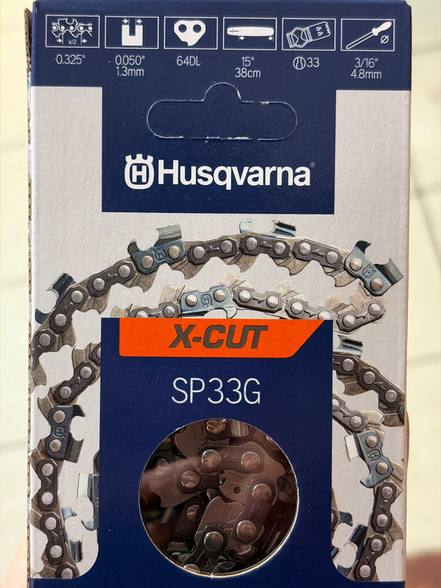 Husqvarna Chainsaw Chain for 15″ Bar 0.325″ – 1.3 mm, 64 DL