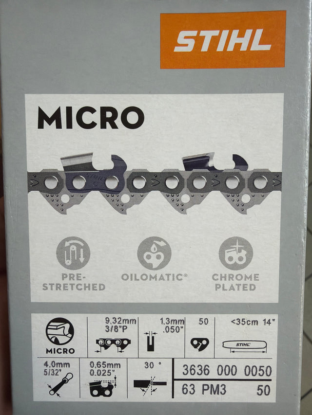 STIHL Micro PM3 Chainsaw Chain for 14″ Bar 3/8″ – 1.3 mm, 50 DL