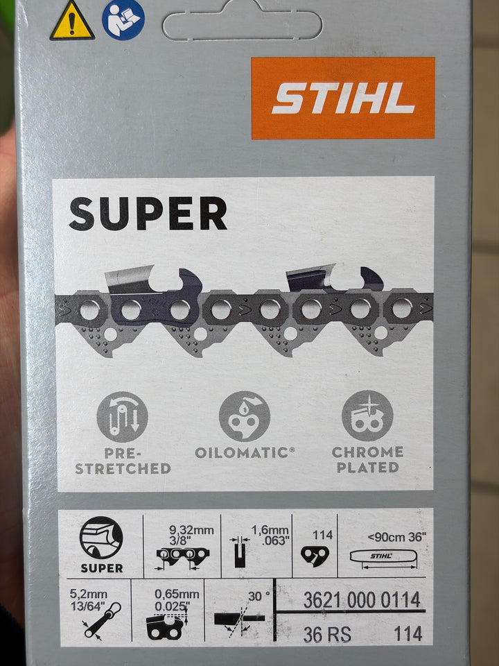 STIHL Chainsaw Chain for 36″ Bar 3/8″ – 1.6 mm, 114 DL
