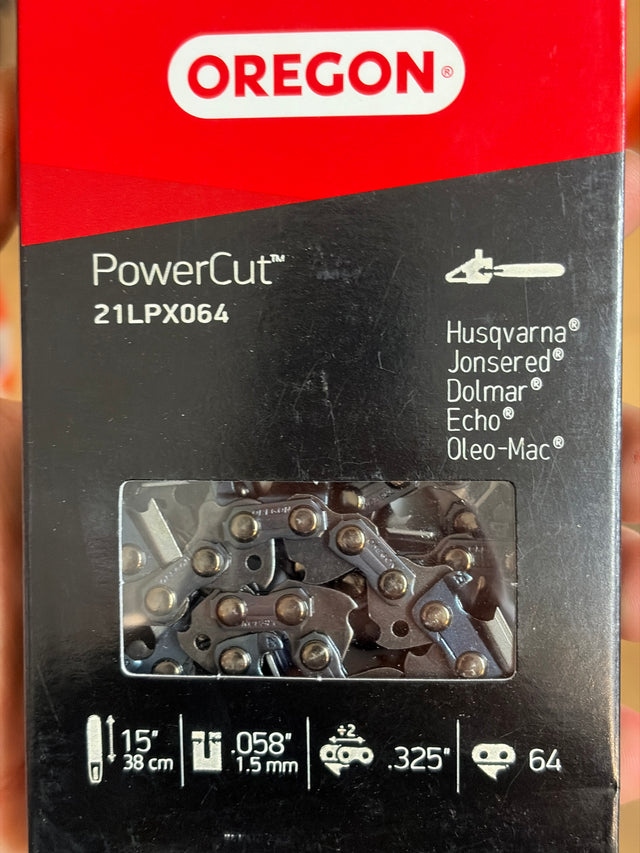 Oregon Chainsaw Chain for 15″ Bar 0.325″ – 1.5 mm, 64 DL