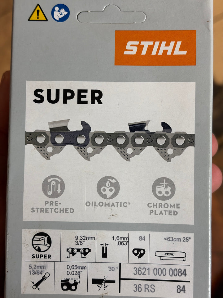 STIHL Chainsaw Chain for 25″ Bar 3/8″ – 1.6 mm, 84 DL