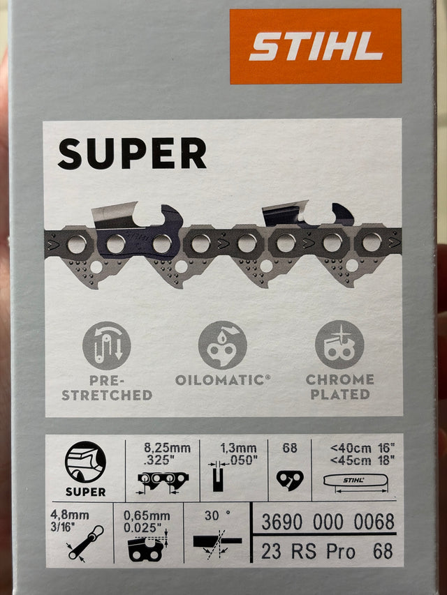 STIHL Chainsaw Chain for 16/18″ Bar 0.325″ – 1.3 mm, 68 DL