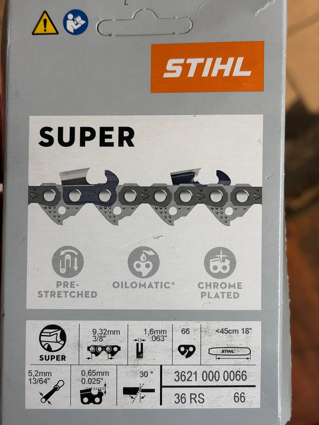 STIHL Chainsaw Chain for 18″ Bar 3/8″ – 1.6 mm, 66 DL