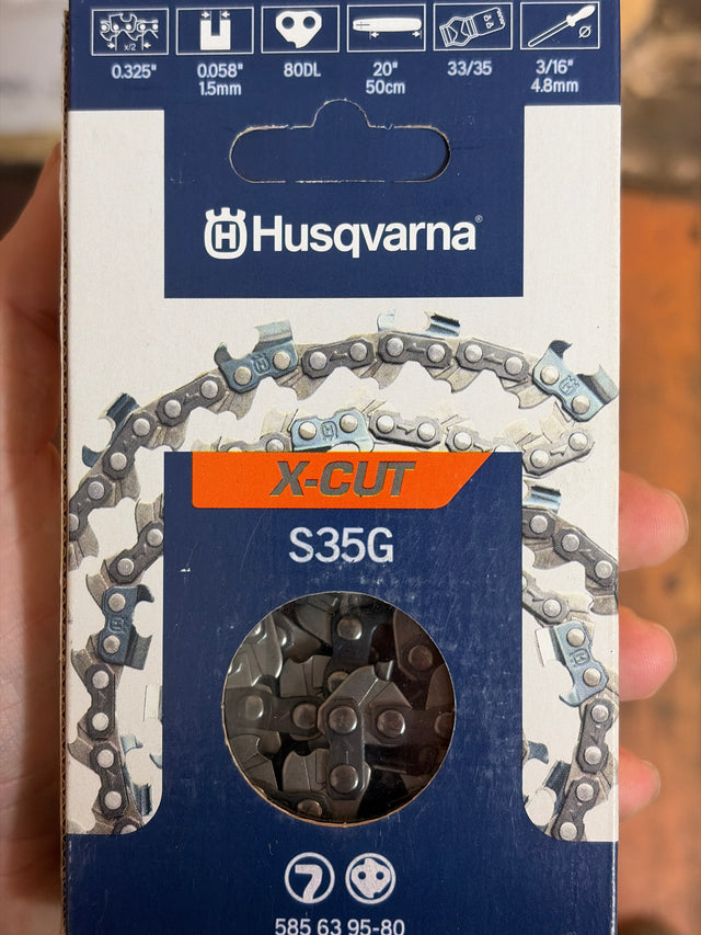 Husqvarna Chainsaw Chain for 20″ Bar 0.325″ – 1.5 mm, 80 DL