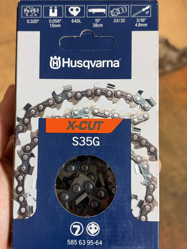 Husqvarna Chainsaw Chain for 15″ Bar 0.325″ – 1.5 mm, 64 DL