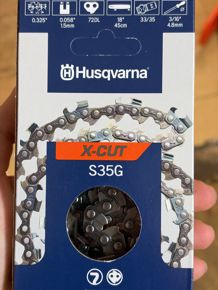 Husqvarna Chainsaw Chain for 18″ Bar 0.325″ – 1.5 mm, 72 DL